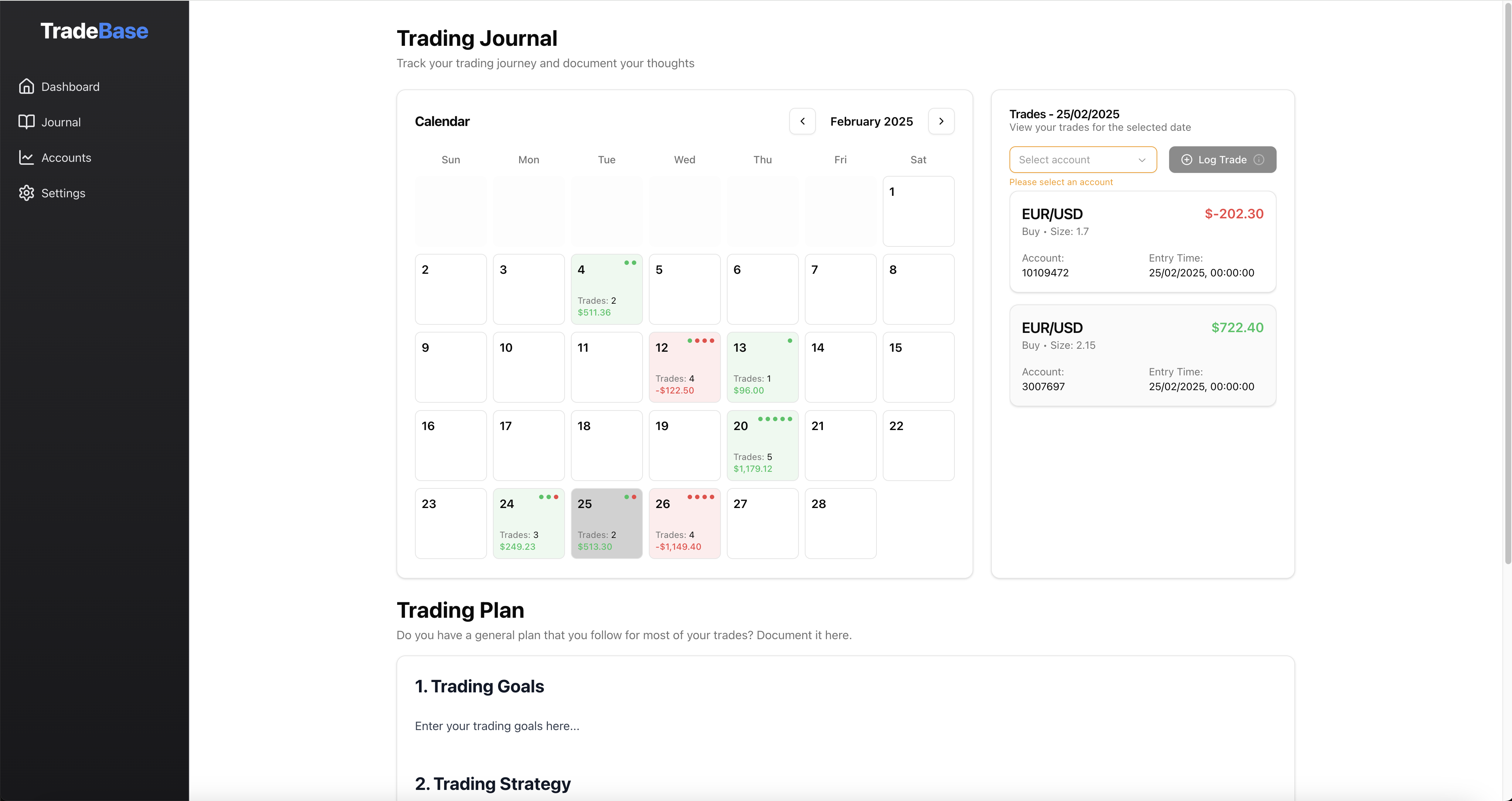 Trading Calendar